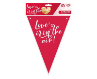 Girlanda flagi papierowa Love is in the air 21x28cm 270cm RV-GPFL GoDan